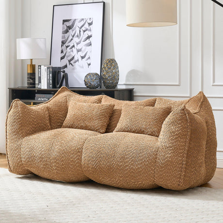 Dual Chenille Bean Bag Chair With High Resilience Foam - Omega Lifestyles