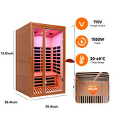 Far Infrared Okoumé Wood Dry Sauna Spa Room - Omega Lifestyles