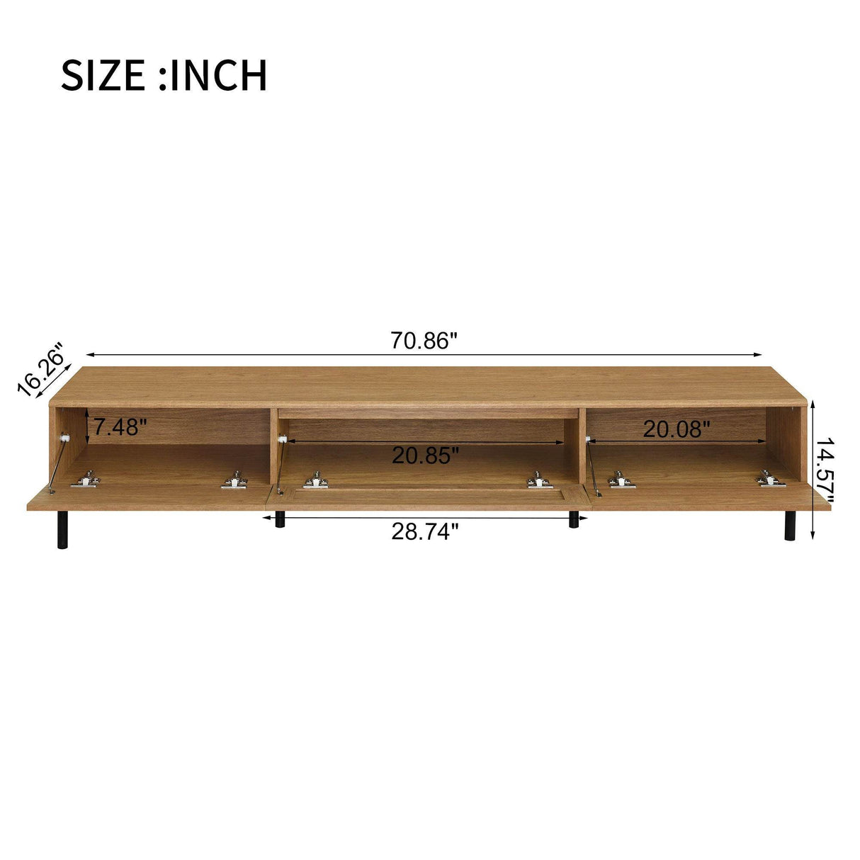 Boho Farmhouse Particle Board TV Stand Cabinet - Sleep Galleria