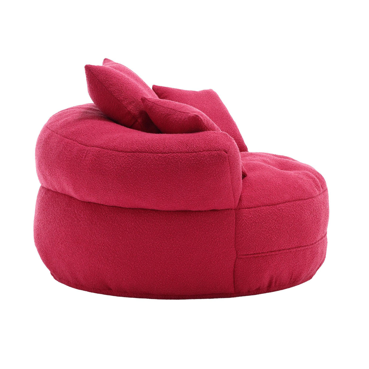 Modern Chenille Sponge Circular Sleeper Chair With Pillows - Omega Lifestyles