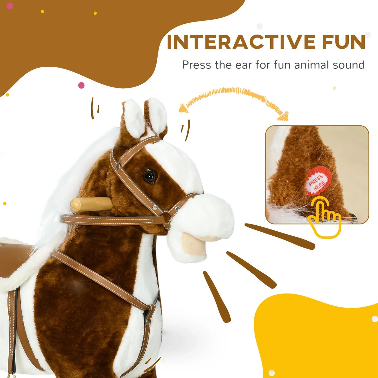 Plush Interactive Sound Toddler Plush Rocking Horse - Omega Lifestyles