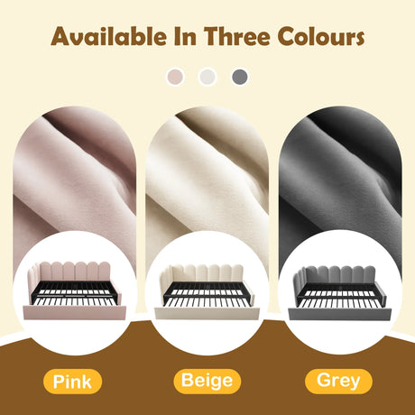 Beige Velvet L-Shaped Twin Daybed With Pull-Out Trundle - Omega Lifestyles