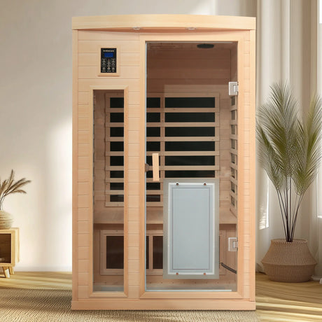 Hemlock Two-Person Low EMF Far Infrared Sauna Room - Omega Lifestyles