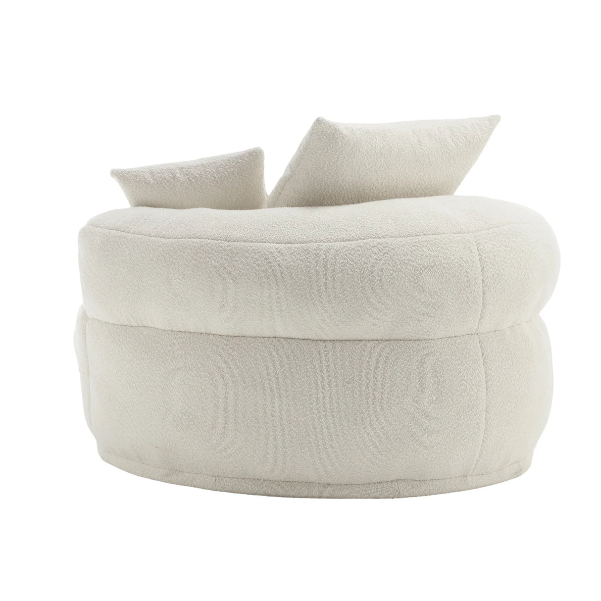 Modern Circular Chenille Fabric Sleeper Chair With Pillows - Omega Lifestyles