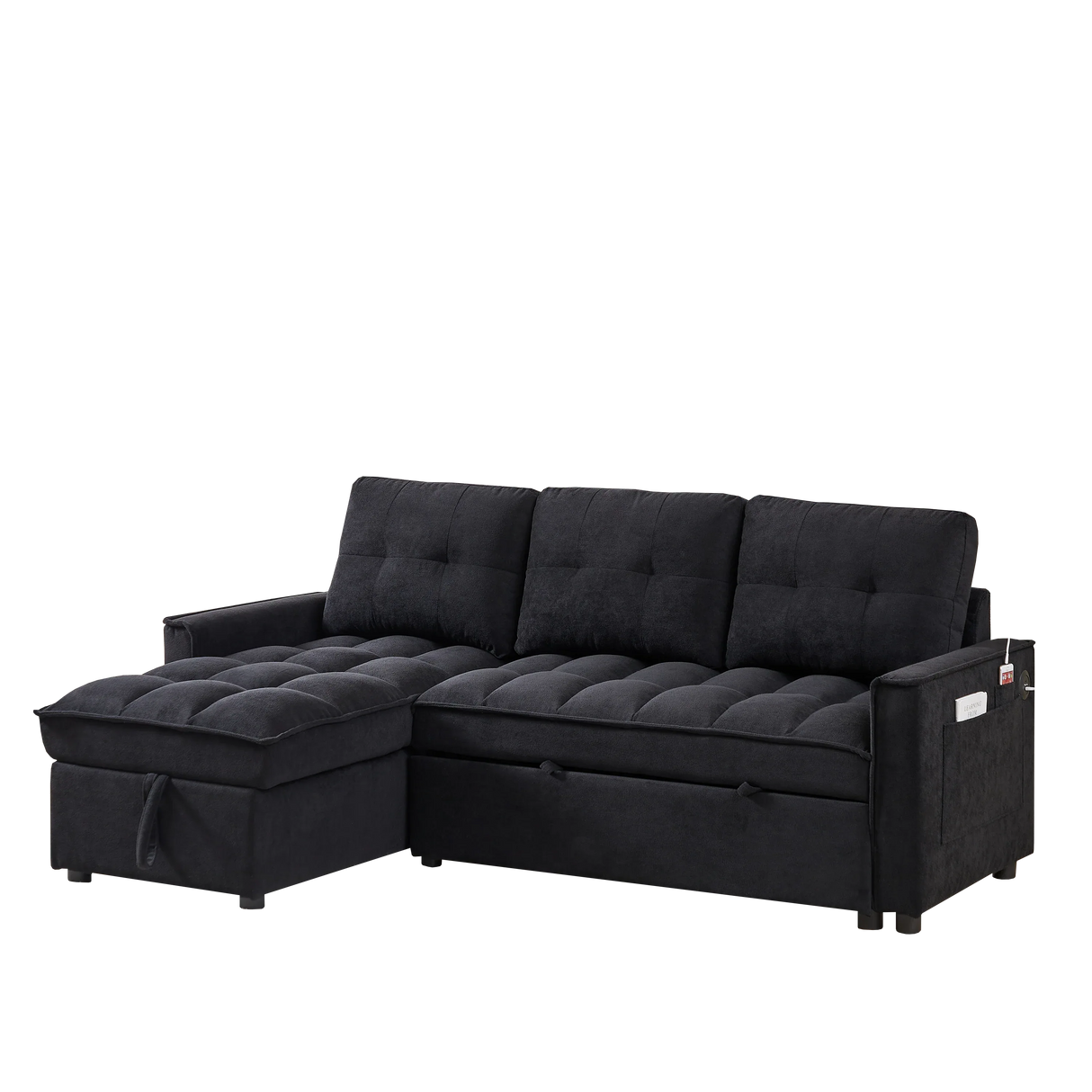 Chenille Reclining Sleeper Sofa Bed With Storage - Omega Lifestyles