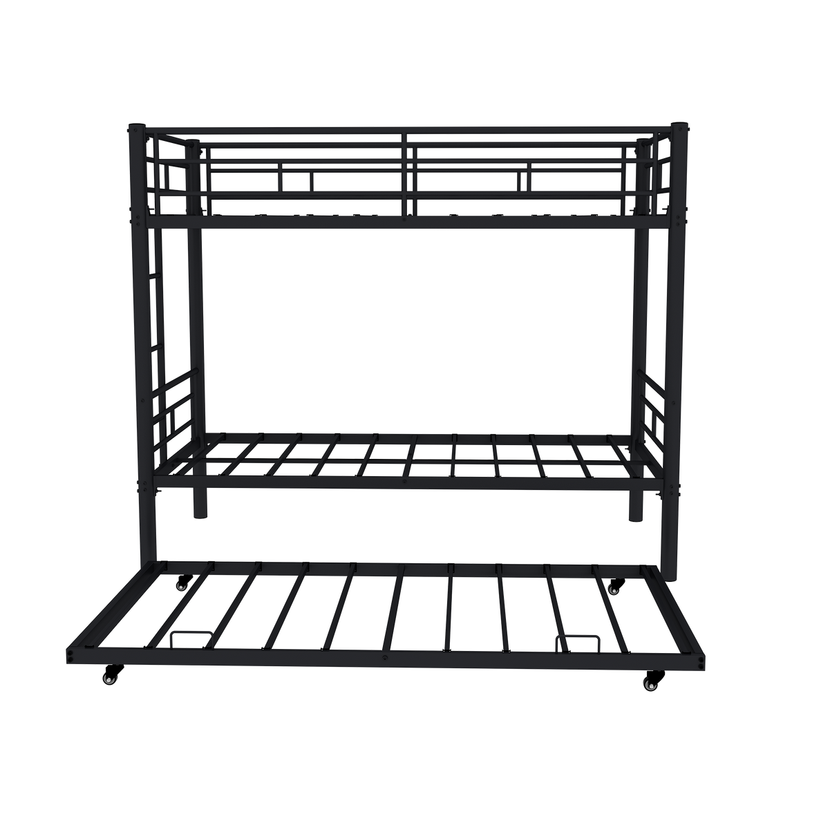 Heavy-Duty Metal Twin Over Twin Convertible Bunk Bed