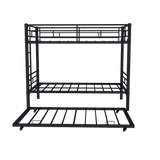 Heavy-Duty Metal Twin Over Twin Convertible Bunk Bed