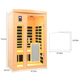 Hemlock Two-Person Low EMF Far Infrared Sauna Room - Omega Lifestyles