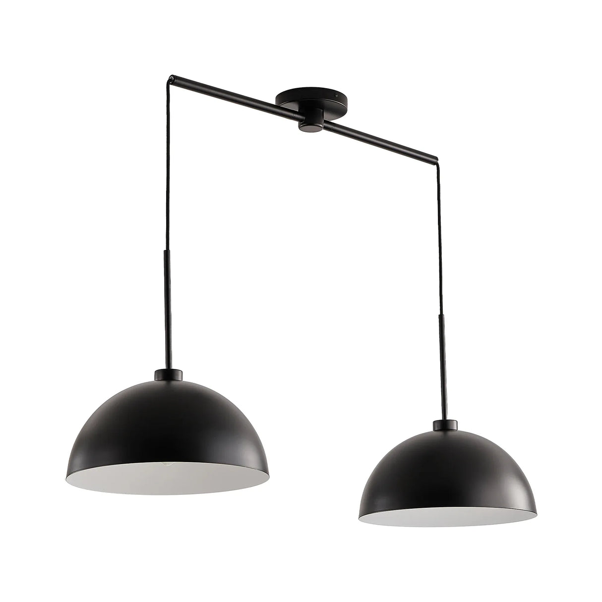 Industrial Modern Black Double Headed Adjustable Pendant Light - Omega Lifestyles