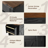 Farmhouse Style Rolling Kitchen Island With Power Outlet - Omega Lifestyles