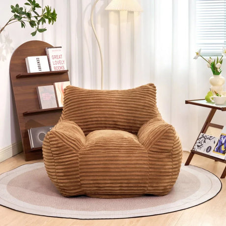 Oversized Corduroy Foam Filled Bean Bag Chair - Omega Lifestyles