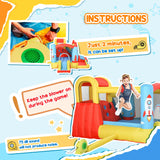 Kids Inflatable Bounce House With Slides Climbing Wall Trampoline - Omega Lifestyles
