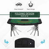 Foldable Half-Shape Professional Blackjack Poker Table - Omega Lifestyles