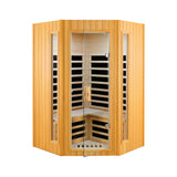 Two Person Hemlock Indoor Pentagonal Far Infrared Sauna Room - Omega Lifestyles
