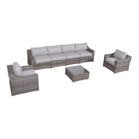 Fully Assembled Outdoor Wicker Seating Group With Cushions - Omega Lifestyles