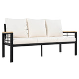 5-Piece Acacia Wood Iron Frame Patio Furniture Set - Omega Lifestyles