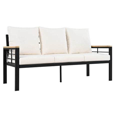 5-Piece Acacia Wood Iron Frame Patio Furniture Set - Omega Lifestyles