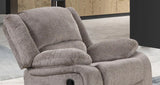 Transitional Mocha Chenille Manual Recliner With Pillow Arms - Omega Lifestyles