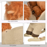 Lion-Themed Plush Baby Rocking Horse With Sound - Omega Lifestyles