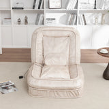 Adjustable Velvet Upholstered Massage Floor Sofa With Pillow - Omega Lifestyles