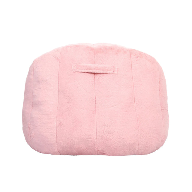 High Density Foam Pink Faux Fur Beanbag Chair - Omega Lifestyles