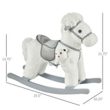 Kids Plush Ride-On Rocking Horse With Realistic Sounds - Omega Lifestyles