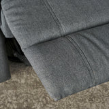 Charcoal Fabric Glider Recliner With Swivel And Manual Recline - Omega Lifestyles