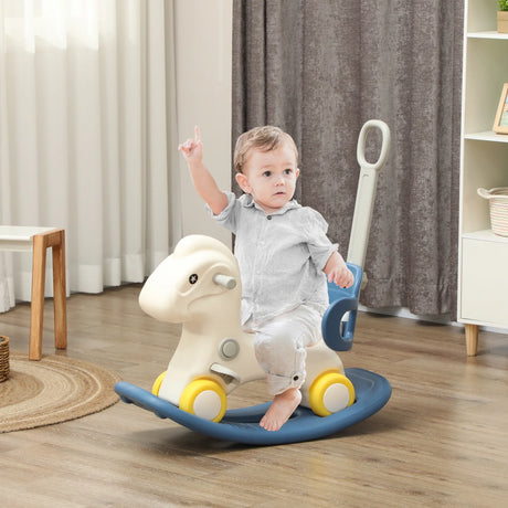 Multifunctional Toddler Ride On Horse With Push Handle - Omega Lifestyles