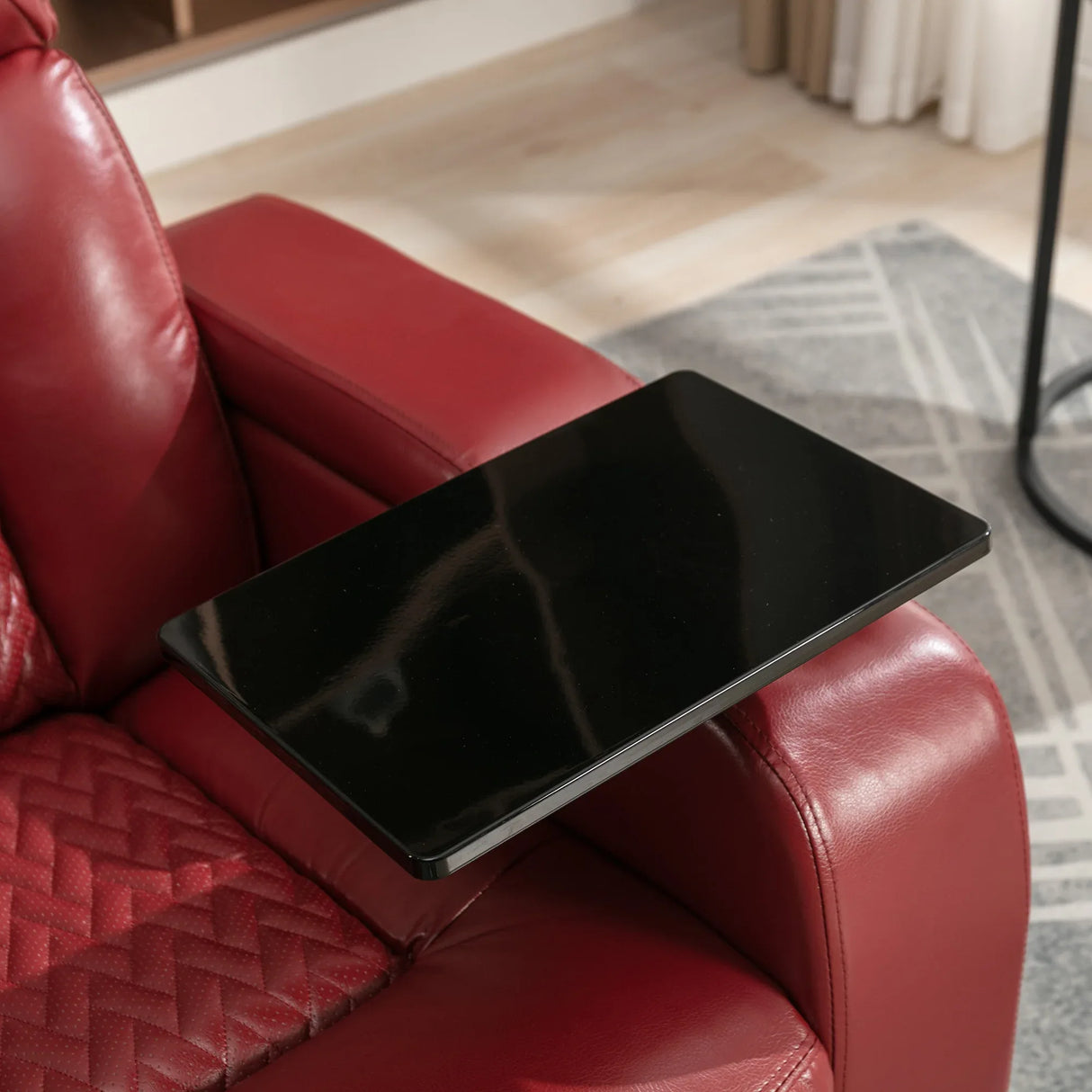 Power Recliner Chair PU Leather With USB Tray Table - Omega Lifestyles