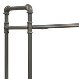 Industrial Gray Oak 3-Tier Metal Bookshelf Storage Unit - Omega Lifestyles