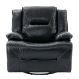 360-Degree Swivel Manual Rocking Leather Gel Recliner Chair - Omega Lifestyles