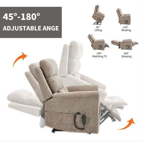 Dual Motor Power Lift Recliner Chair With Massage And Heat - Omega Lifestyles