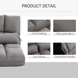 Convertible Floor Sofa Bed Chair With 2 Pillows - Omega Lifestyles