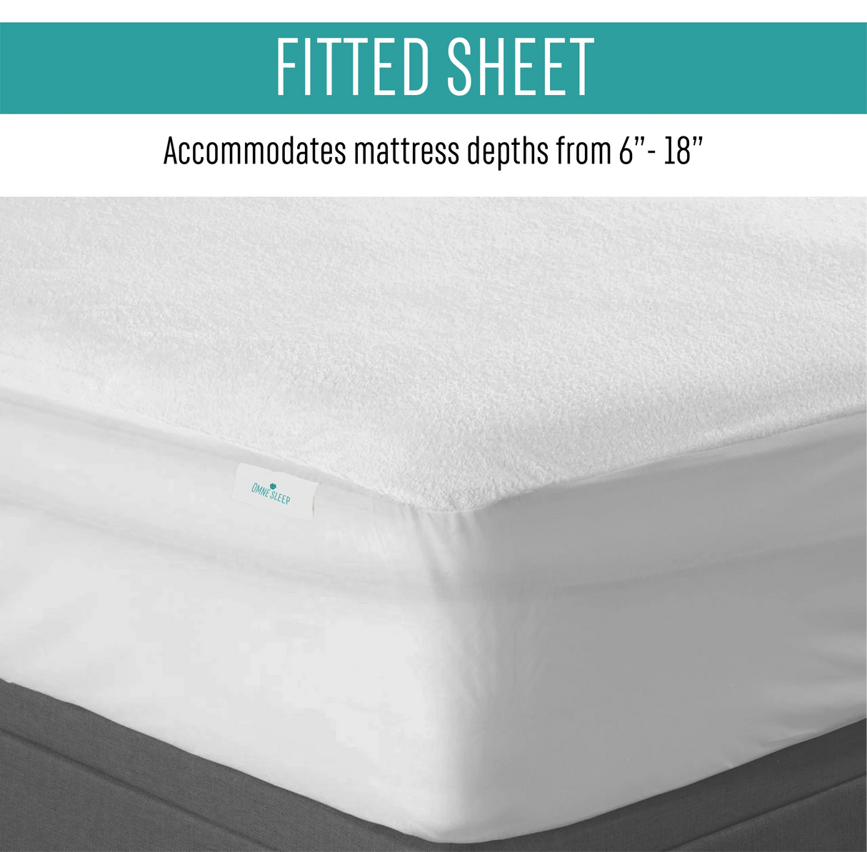 King Premium Waterproof Cotton Mattress Protector - Omega Lifestyles