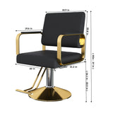 Hydraulic PU Leather Swivel Salon Barber Chair With Pump - Omega Lifestyles