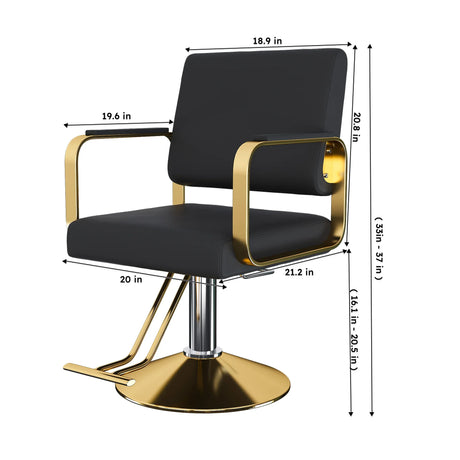 Hydraulic PU Leather Swivel Salon Barber Chair With Pump - Omega Lifestyles