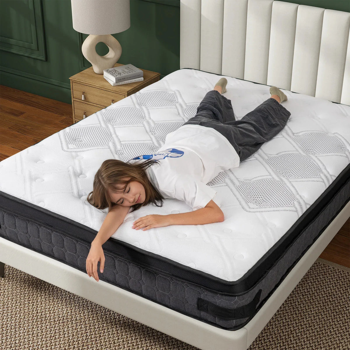 Medium 10-Inch Cooling Gel Memory Foam Hybrid Queen Mattress - Omega Lifestyles