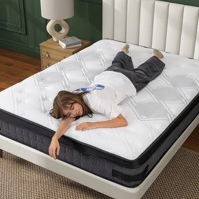 Medium 10-Inch Cooling Gel Memory Foam Hybrid Queen Mattress - Omega Lifestyles