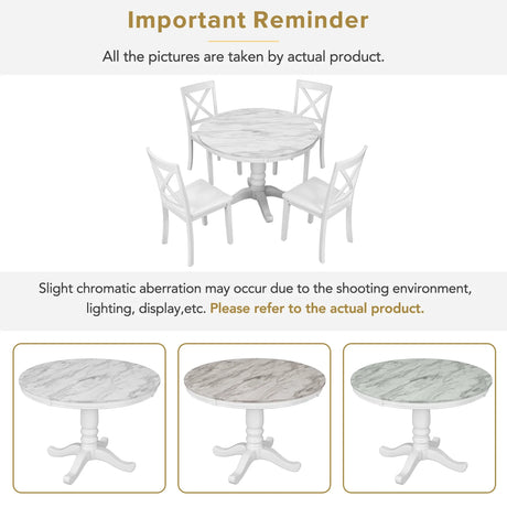 5-Piece Solid Wood Dining Table And Chairs Set - Omega Lifestyles