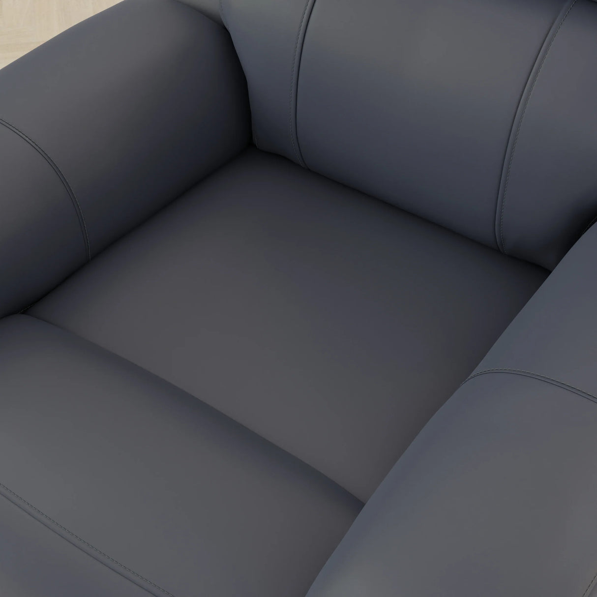 Manual Swivel Genuine Leather Glider Recliner Chair - Omega Lifestyles