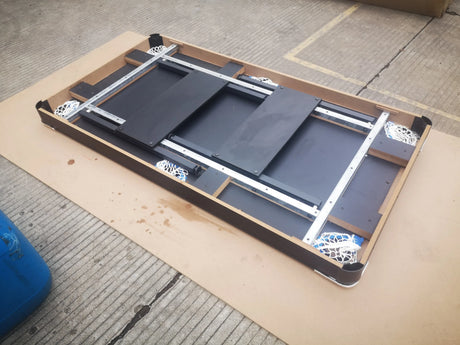 Foldable Black Green MDF Steel Pool Game Table - Omega Lifestyles