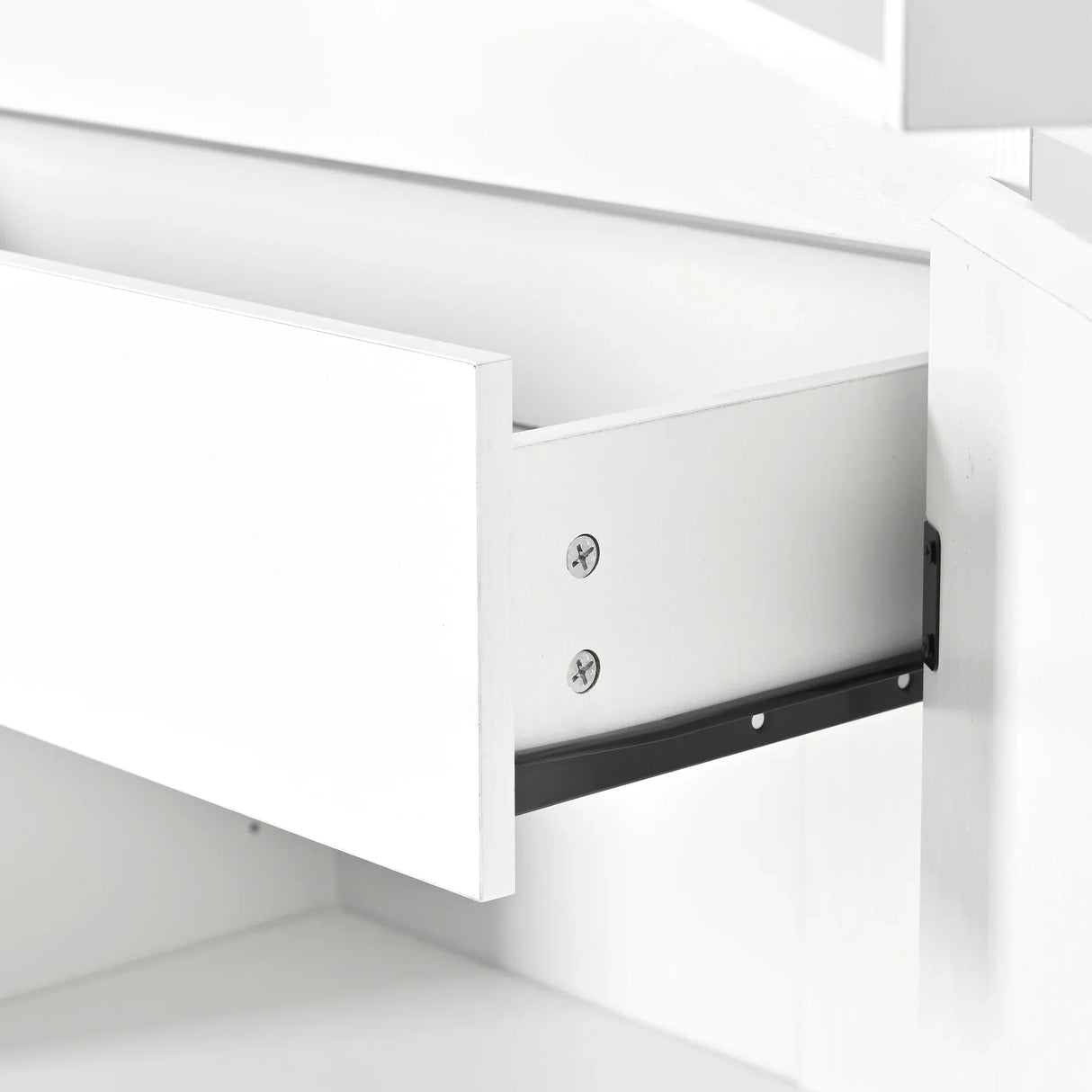 Modern Curved Design Kitchen Pantry Cabinet With Drawer - Omega Lifestyles