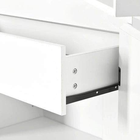 Modern Curved Design Kitchen Pantry Cabinet With Drawer - Omega Lifestyles