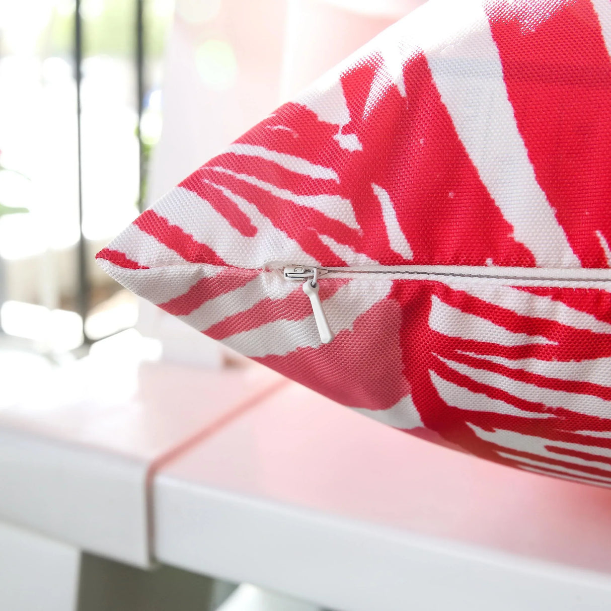 Weather Resistant Red Outdoor Polyester Pillow 20x20 - Omega Lifestyles