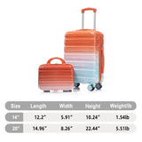 2-Piece PC Spinner Wheel Luggage Set With Combination Lock - Omega Lifestyles