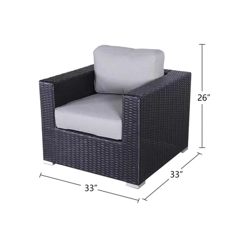 Modern Weather-Resistant Wicker Patio Chair With Cushions - Omega Lifestyles