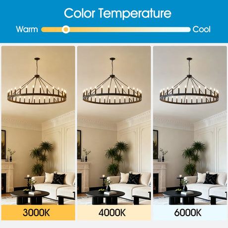 Matte Black Farmhouse Wagon Wheel Chandelier 30-Light - Omega Lifestyles