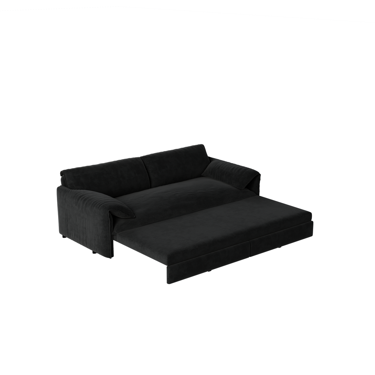 Queen 3-in-1 Convertible Velvet Sleeper Sofa Bed With Storage