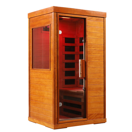 Far Infrared Low EMF Solid Wood Indoor Dry Sauna Room - Omega Lifestyles