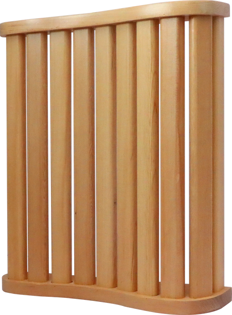Ergonomic Solid Wood S-Shaped Sauna Backrest - Omega Lifestyles
